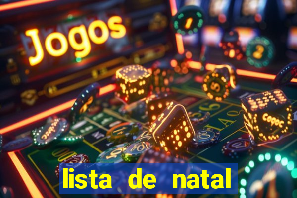 lista de natal para imprimir